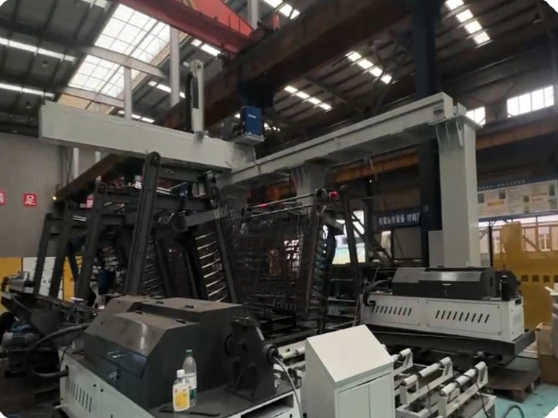 Automated production line for steel cage welding