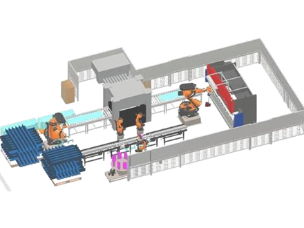 Steel bracket robot welding intelligent production···