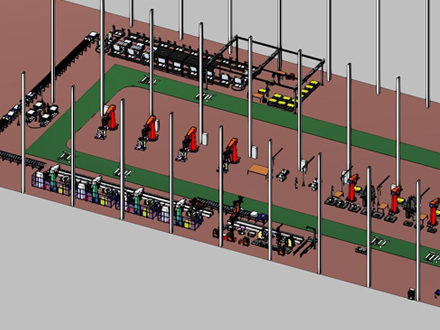 Intelligent welding production line for loader fue···
